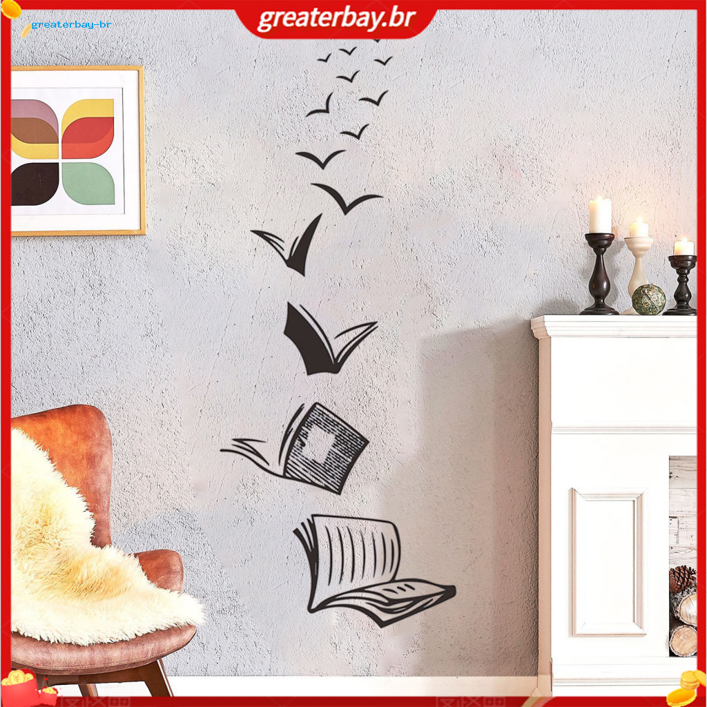 Waterproof Pvc Wall Decal Sticker Strong Adhesive Removable Mural for Window Door Book Decoration – Durable Self-stick