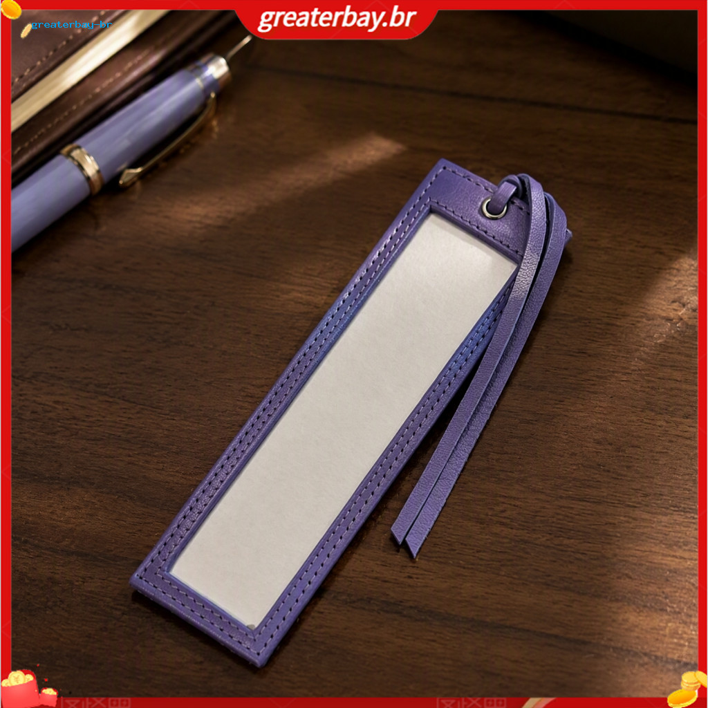 Durable Pu Leather Self-finishing Needlepoint Bookmark with Adhesive Backing – Diy Personalized Book Marker for Easy R