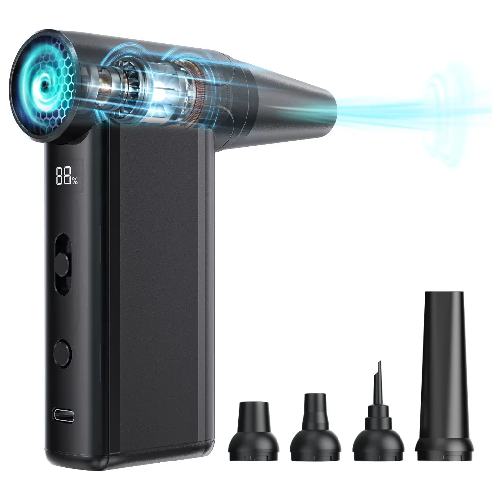 AD51 Compressed Air Duster Rechargeable Turbo Fan 130000RPM Brushless Motor Cordless Electric Keyboard Cleaner