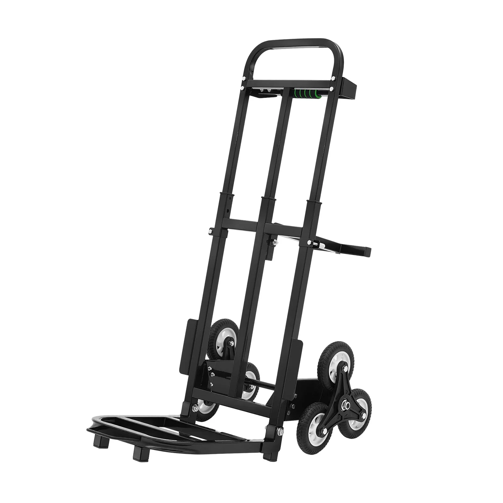 Stair Climbing Cart 6-Wheel Heavy Duty Hand Truck 460Lbs Load Capacity, Foldable & Adjustable Height, for Moving Goods Upstairs.