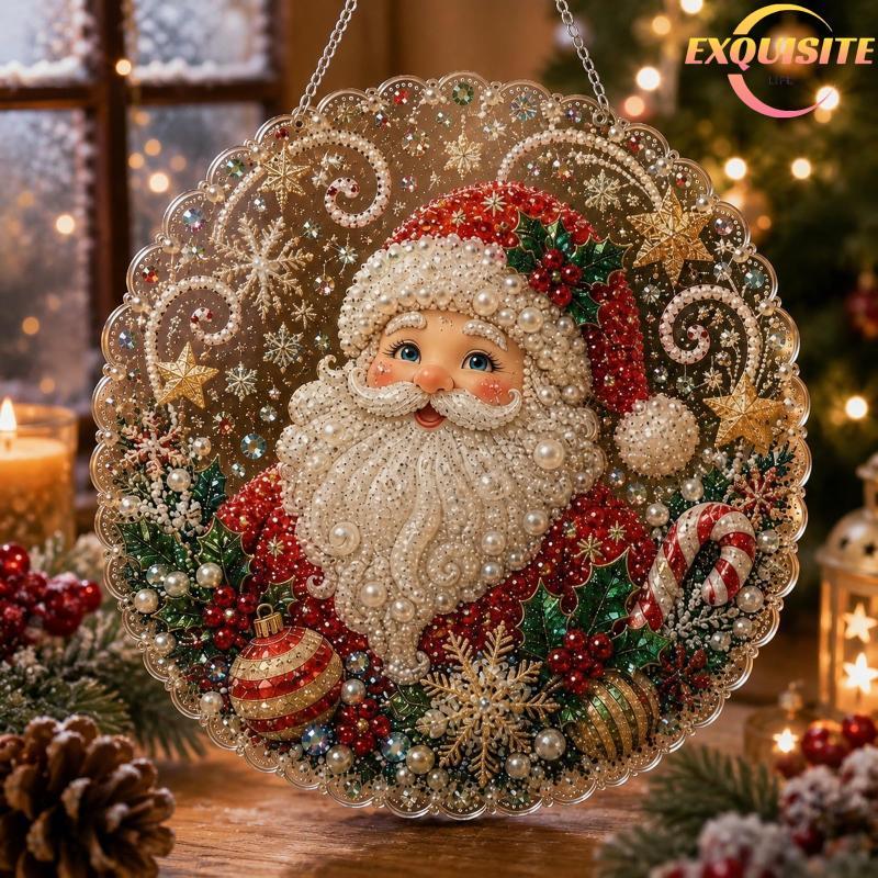 [EL-t] Kit De Coletor De Sol De Pérola De Natal Pré-Montado DIY Conjunto De Artesanato Suspenso Para Decoração De Janela