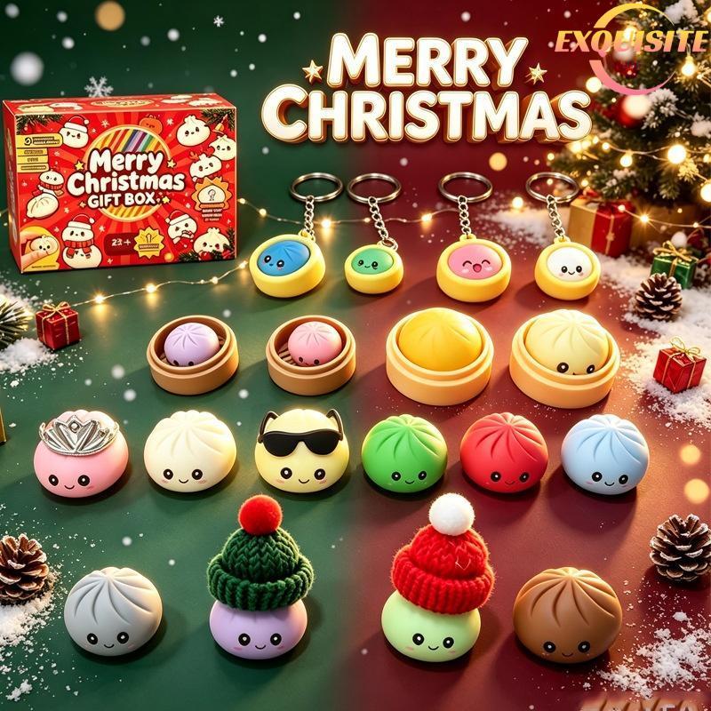 [EL-t] Calendário De Contagem Regressiva De Bolinho Misterioso Com 24 Brinquedos Surpresa , Perfeito Para Crianças , Pre