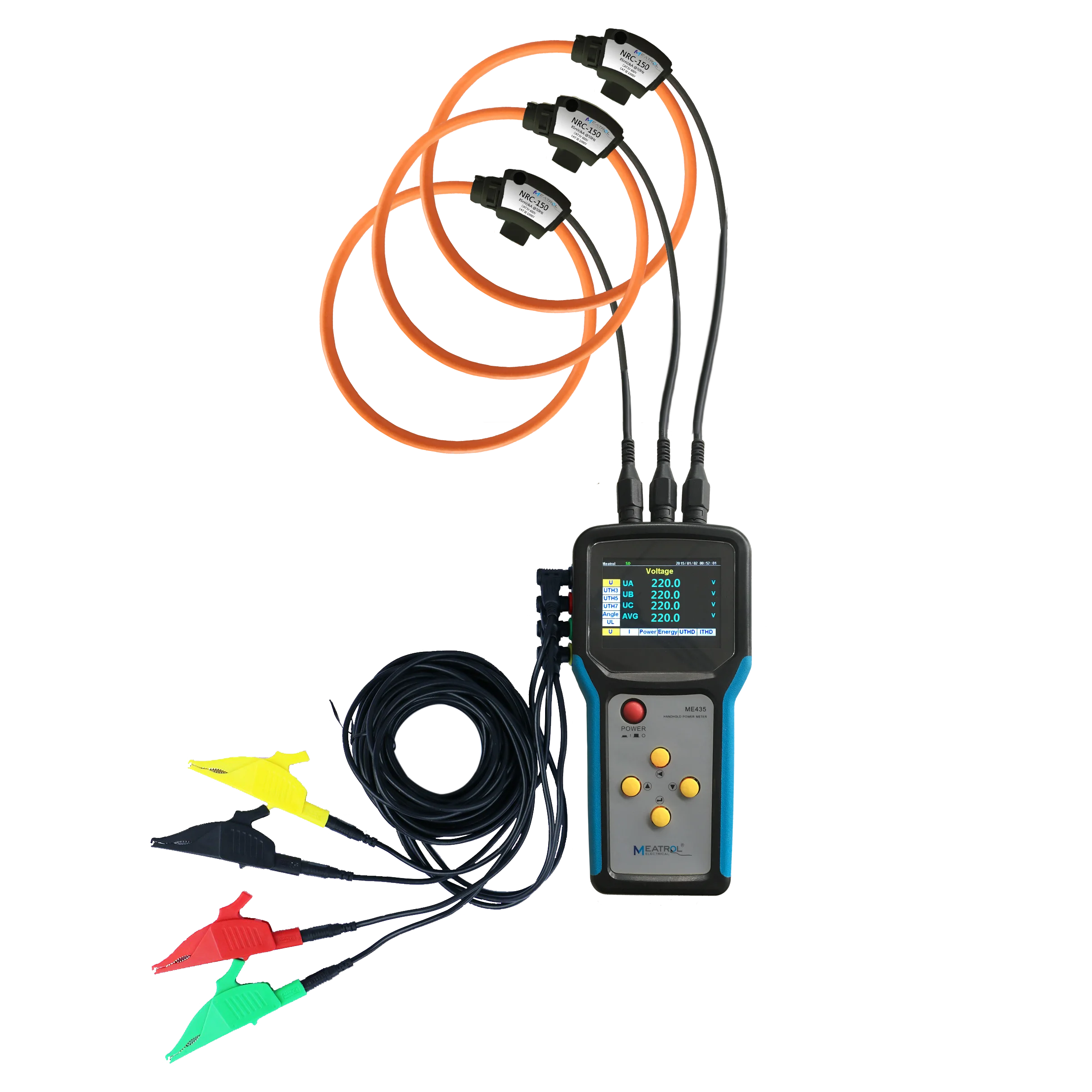 ME435 Portable Data Logger Electricity Consumption Monitoring Three Phase Single Phase Power Data Logger