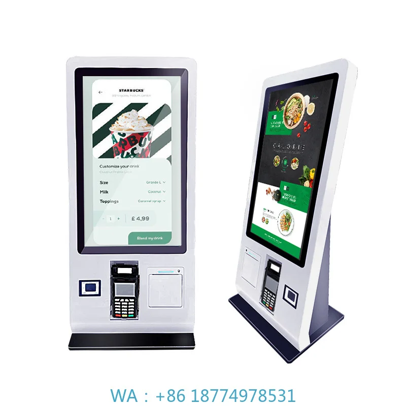 t Terminal Touch Screen Self Ordering Kiosk Checkout Machine 24 Inch Table Desktop Automatic Payment Machine Self Service Paymen