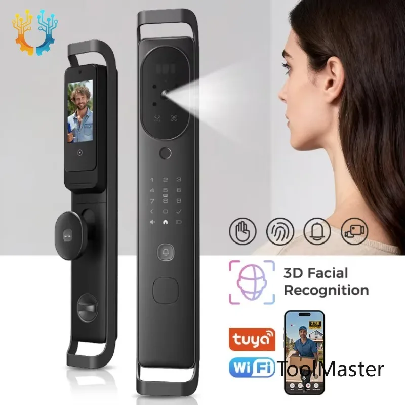 【2026】LNDU H10 Visual Dual Camera  Eye Smart Door Lock Video Intercom Palm Vein 3D Face Security Biometric Recognition Smart