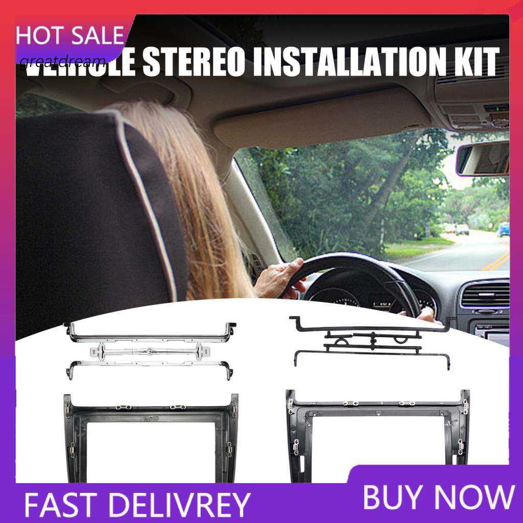 Car Radio Dash Kit High Strength Abs Plastic Frame 9 Inch Android Stereo Navigation for Volkswagen 2014 Console Replacem