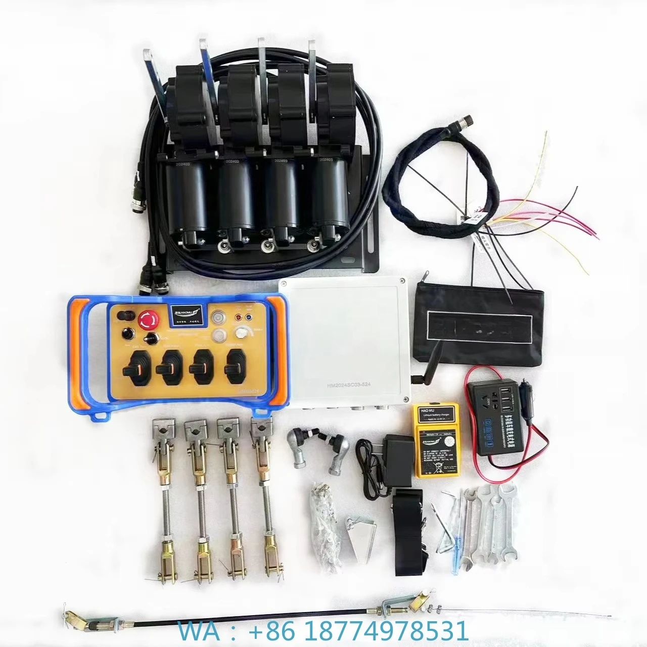 W Battery 4 Buttons Waterproof for Engineering Vehicles ireless Crane Remote Control with LED Light Rechargeable