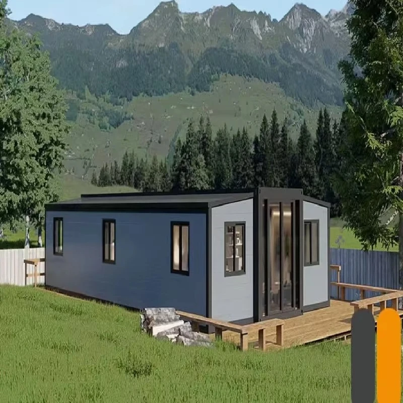 Foldable Expandable Vacation House Portable Prefab Container Holiday Home Modular Beach Cabin With Deck Terrace Sea View