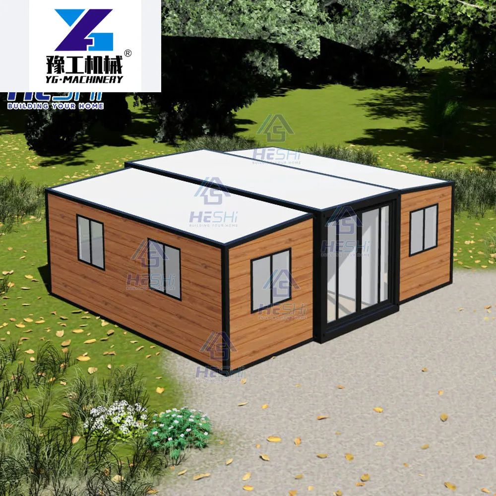 Customized Waterproof Prefabricated 20Ft 40Ft Container Expandable House 5 Bedroom Prefab Villa Folding Home Casas Prefabricadas