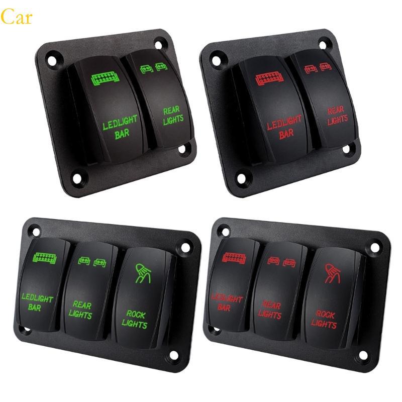 Carro À Prova Intempéries Eficiente 2 Gang 3 Rockers Interruptor Painel 12V 24V