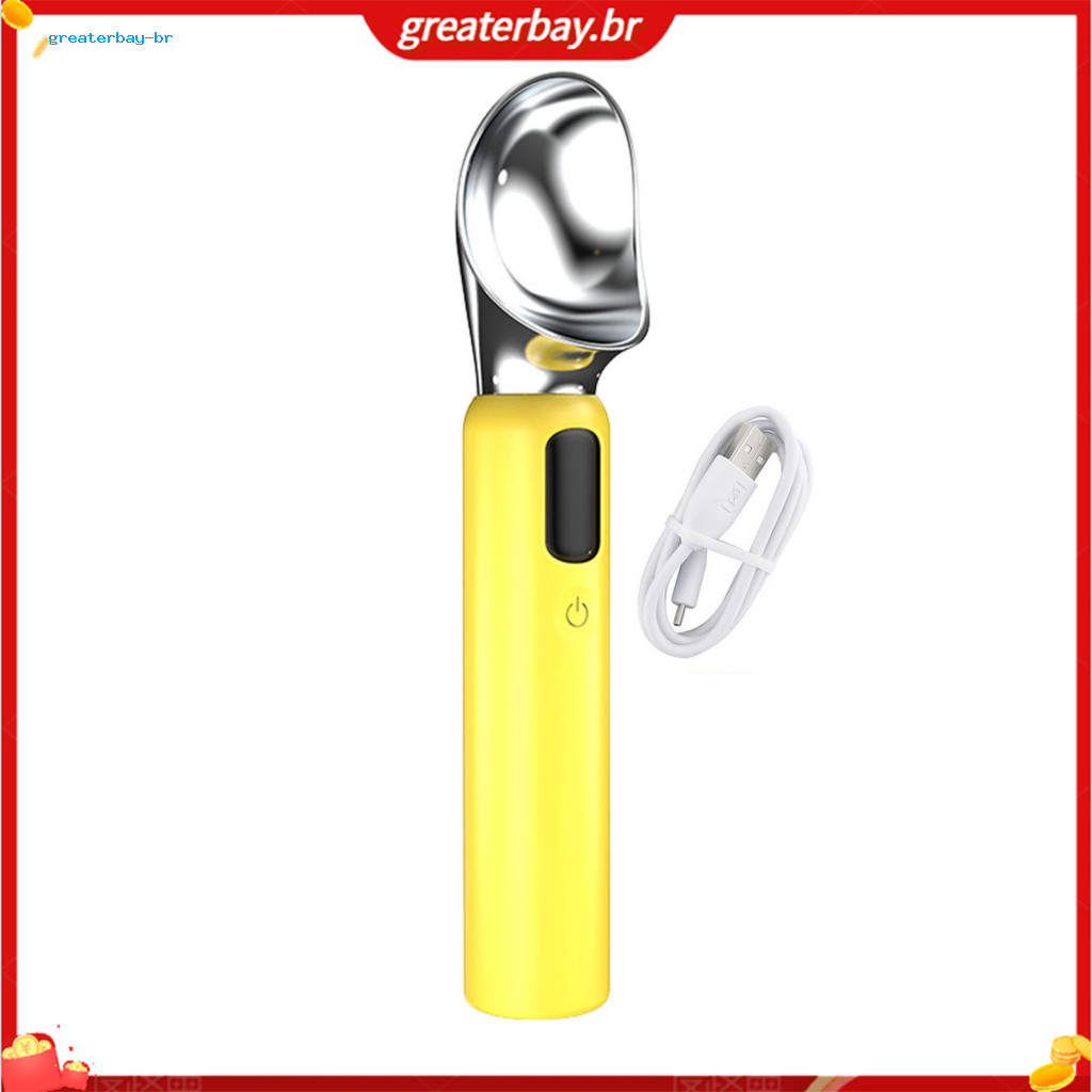 Rechargeable Self-warming Ice Cream Scoop – Fast Heating Spoon for Hard Fruit Balls Desserts Portable Electric for Eas