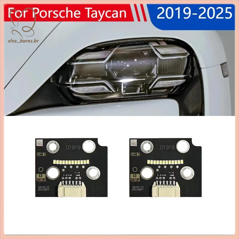 Para Taycan 2019-2025 2 Peças Carro LED Faróis De Luz De Feixe Baixo Placa Módulo Beamer