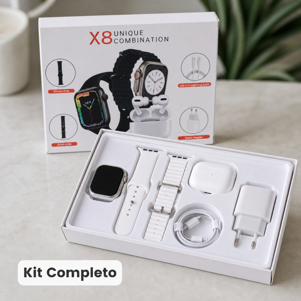 [Envio De São Paulo] Ofertas Smartwatch + Fones De Ouvido Bluetooth Chamada, Tela táctil HD, Esportes ao ar livre