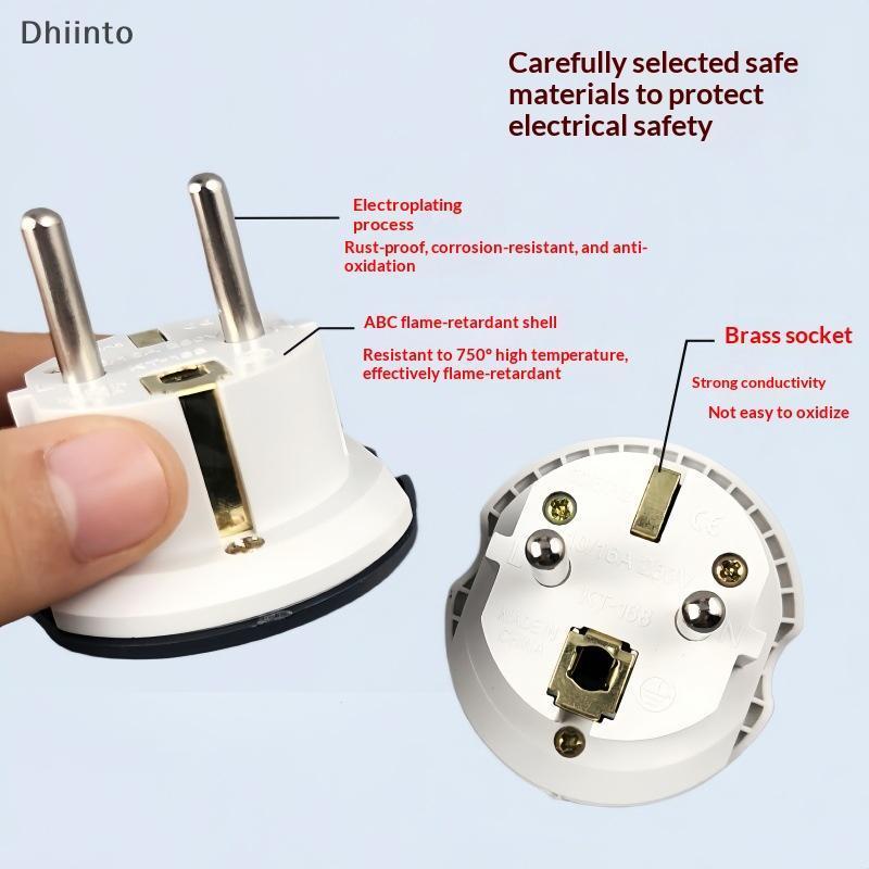 [Dhiint] 1 Unidade De Alta Qualidade Universal AU US UK CN Para Ue KR Wall Soet Adaptador De Tomada 16A 250V Conversor D