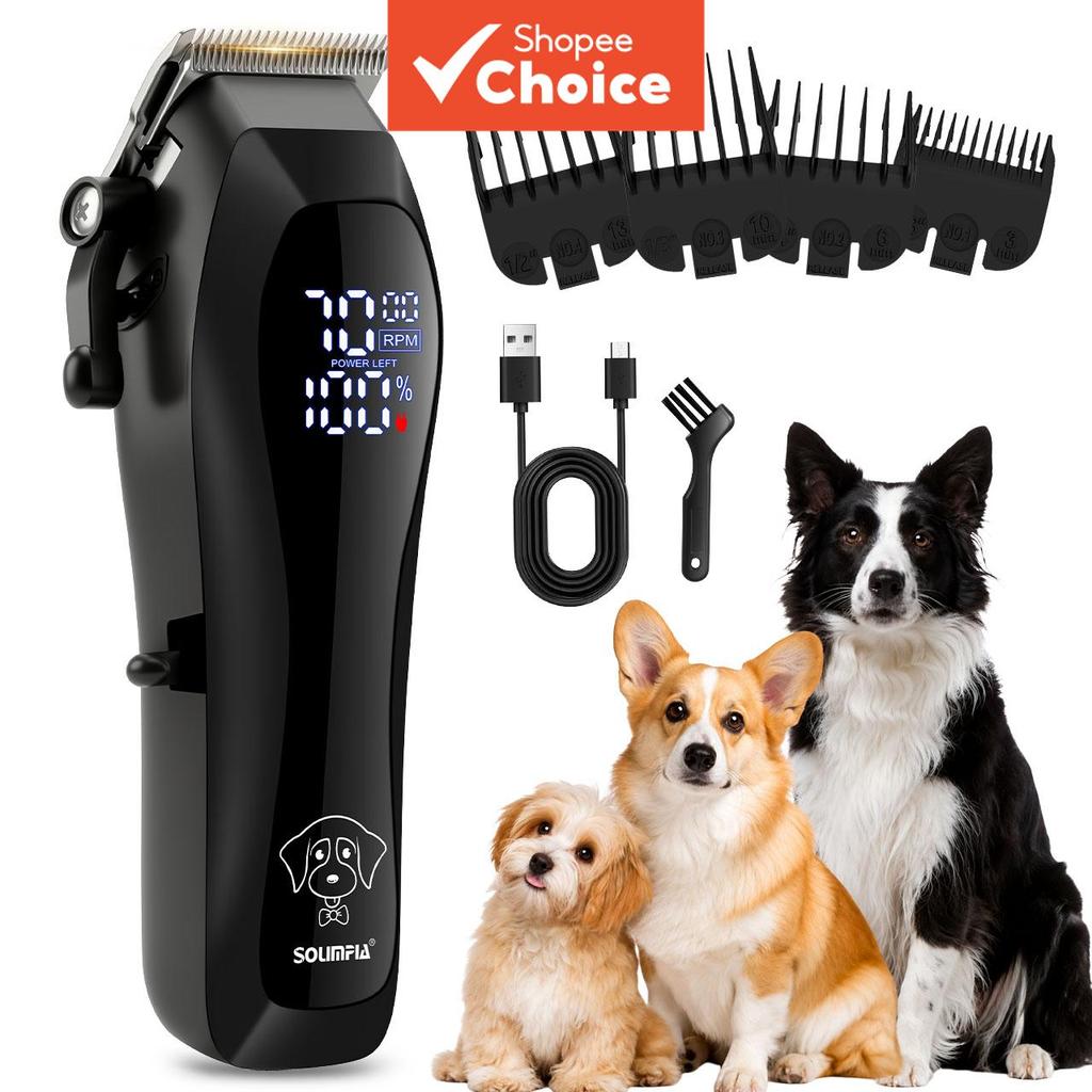 SOLIMPIA Electric Pet Clipper USB Recarregável Aparador De Baixo Ruído Para Cães E Gatos
