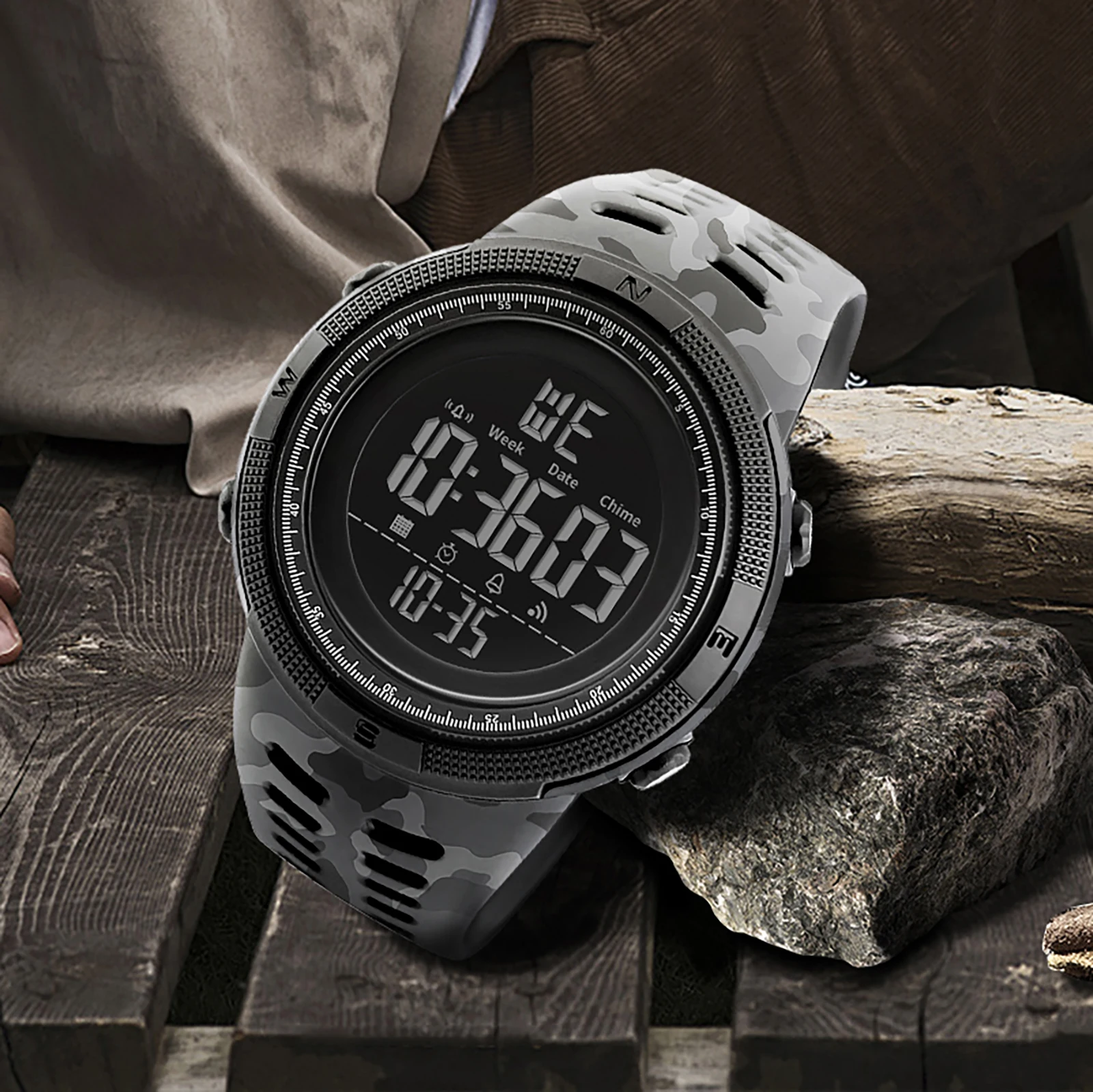 2025 SMAEL Digital Watch Military Mens's Watches 50m Waterproof Alam Clock Big Dial Watch Men 1915 Man Sports Watch Digital LED