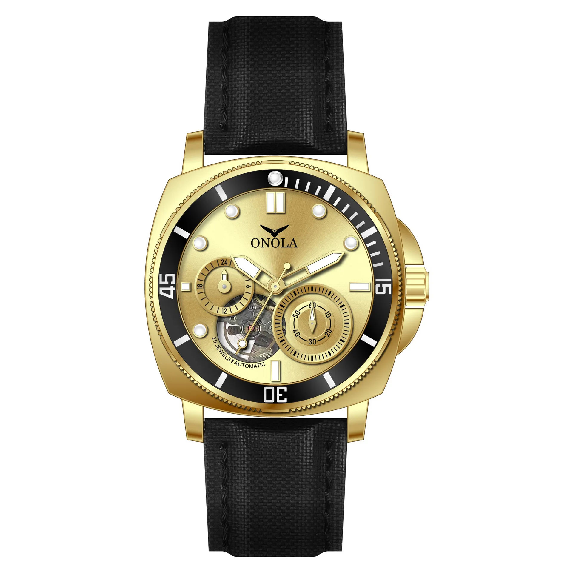 New Fashionable Automatic Mechanical Watch Men's Sport Waterproof Multifunctional Mechanical Timepiece