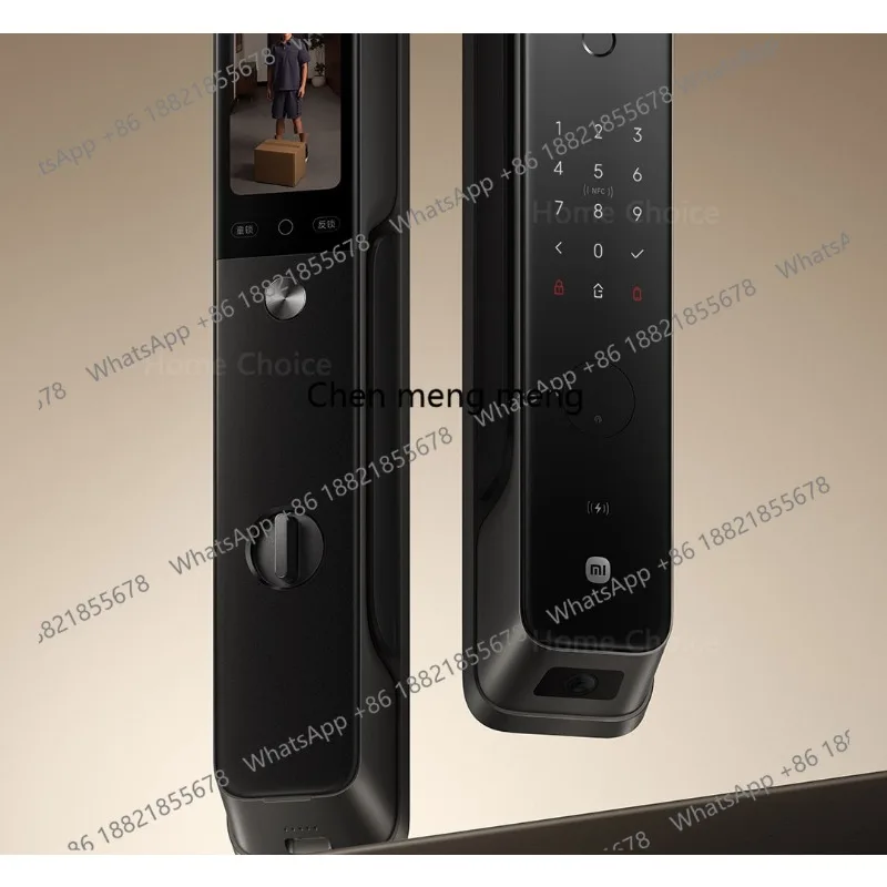 Smart Door Lock 4 pro Dual lens Palm Vein Face Recognition Fingerprint Unlocking Cat Eye Visual Screen For Mi Home