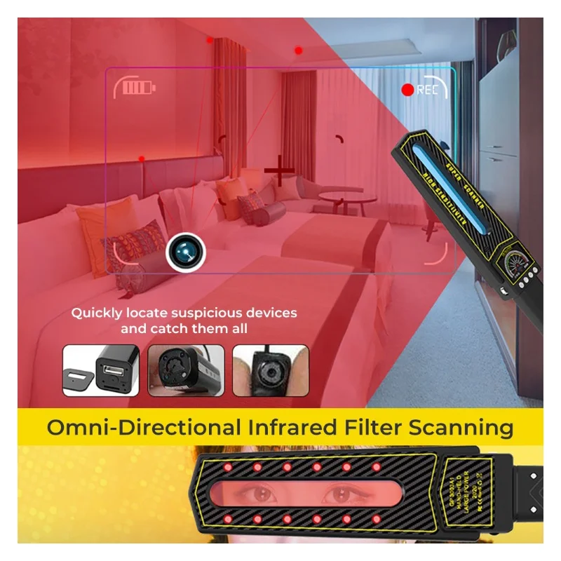 S699 Hand-held GPS Smart Signal Detector Anti Eavesdropping Positioning Tracking Monitoring Camera Wireless Detection Scanner