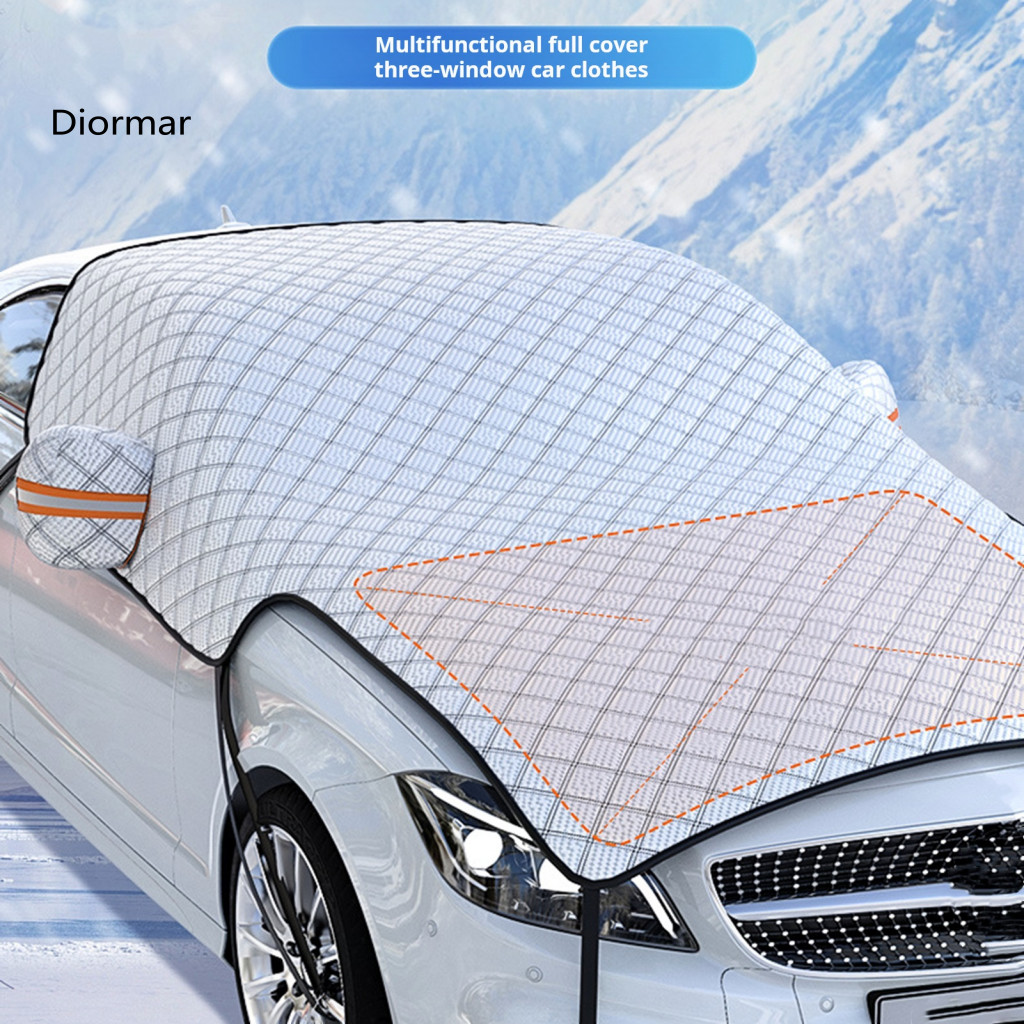 Windshield Cover Foldable Car Snow Durable Wear-resistant Ice Shield for Winter Frost Protection Easy Installation Anti-