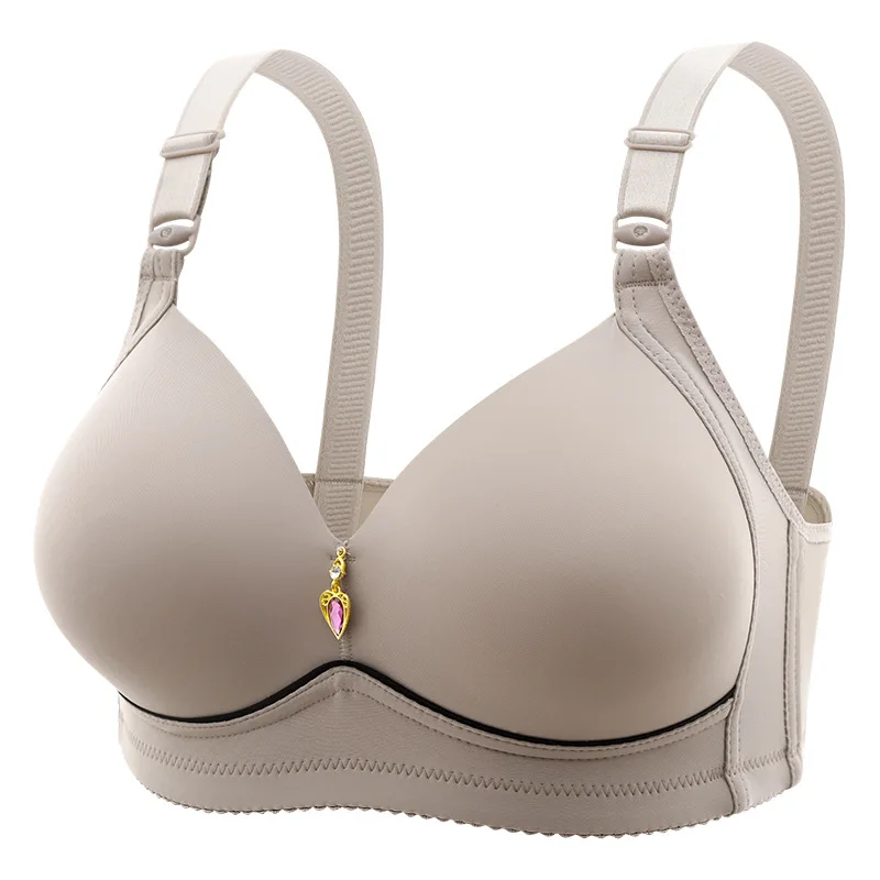 New Large Size Women Bra Without Rods Comfortable Breathable Gathering Bra For Woman Adjustable Strap Thin Cup Women's Underwear