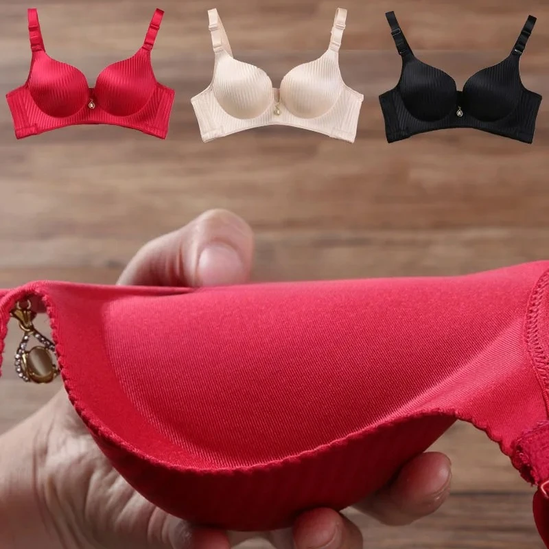 2024 New Girl's 8cm thickened Bra Steamed Bread Cup Adjustable Underwear No Mark No Steel Ring Breast Lingerie push up Bras