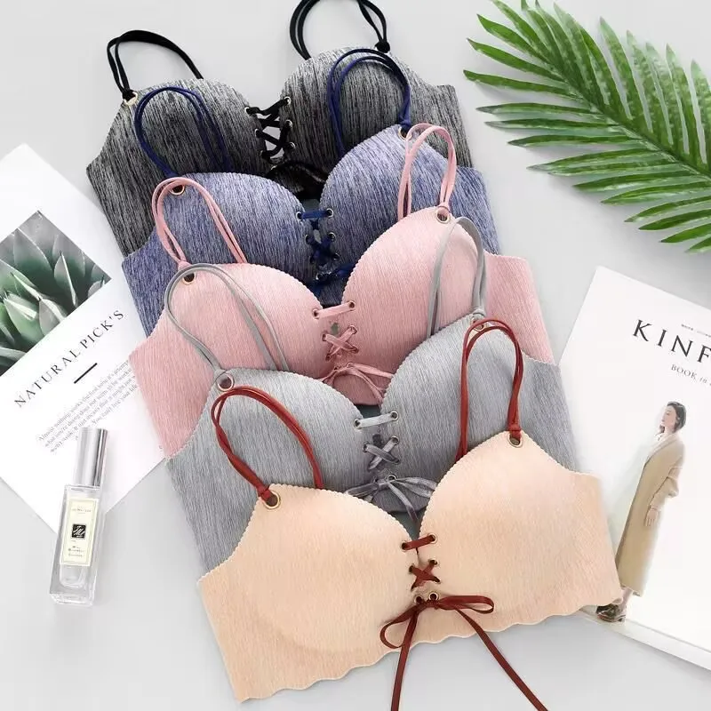 One piece Women's Seamless Bra Sexy Lingerie 3/4 Cup No Wire Adjustable Tops Female Bralette Intimates