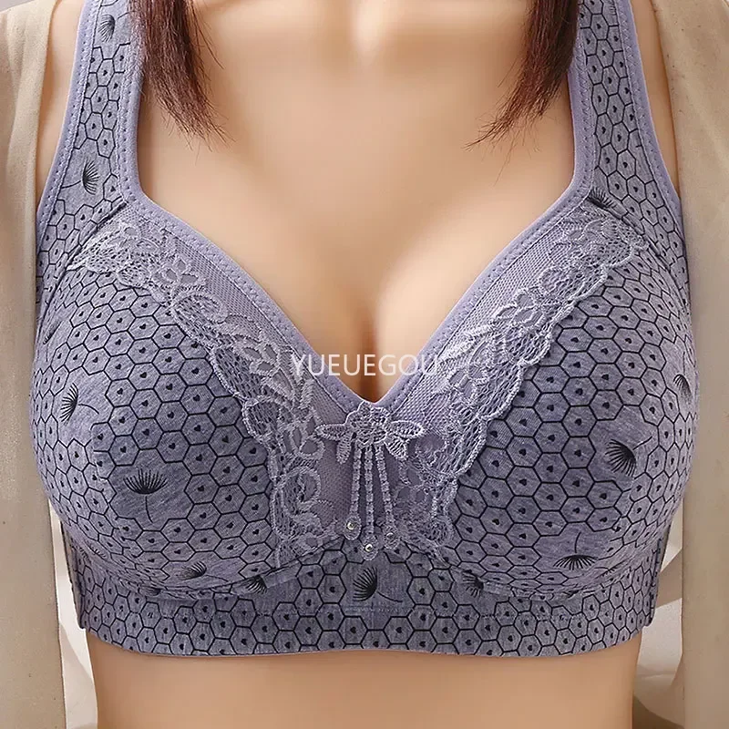 Plus Size Push Up Bra for Women - Adjustable Straps Lace Trim, Full Coverage Comfortable Support Underwire Bra for Big Bust