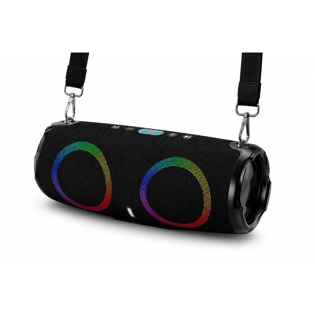 Caixa de Som Bluetooth Portátil 50W RGB TWS USB TF FM Alça de Transporte ZQS-L27