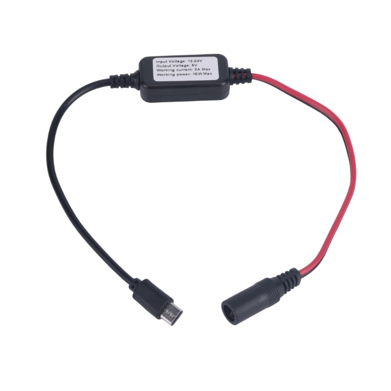 Kellnny 12V 24V Para USB C Cabo De Carregamento 5 5 x 2 1mm Porta Fêmea Macho End 5V 3A 15W Saída Veículo E Deskt