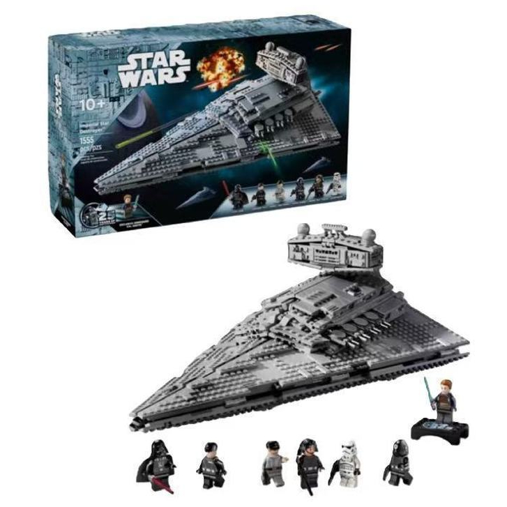 1555pcs 5o aniversário grande império J-Starship compatível Lego Star Wars menino montado bloco de construção brinquedo