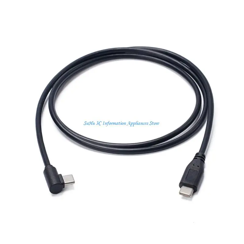  90 Degree Angled Type C Charging Cable 3A Quick Charging Cord For Mobile Phones Gaming Consoles And Portable Electronics