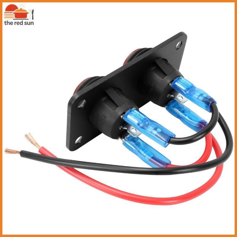 TSBR 1-6 Gang Roer Switch Panel 12V Interruptores Liga-Desliga À Prova D'água Com Luz LED Vermelha Para Veículos Automot
