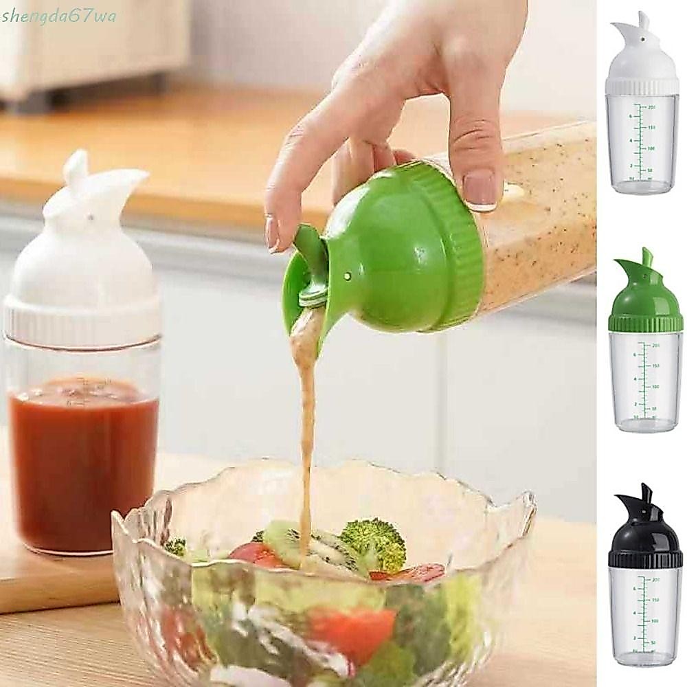 Frasco De Molho Para Salada SHENGDA , Dispensador De Molhos De Plástico De 200ml , Garrafa De Tempero À Prova De Poeira