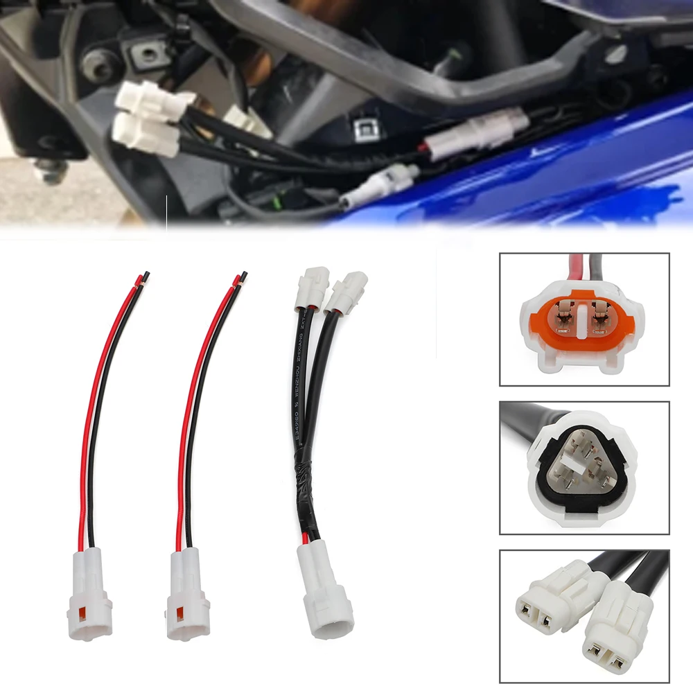 For Yamaha Tenere T7 700 Conector Upgrade USB Charger Cable Set With Port Splitter Kit Motorcycle Power Outlet Splitter Kit