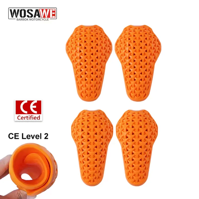 WOSAWE Motorcycle Bike Shoulder Protector Elbow Pads Knee Pads Anti-fall Breathable Motocross Jacket Protective Gear CE Level 2
