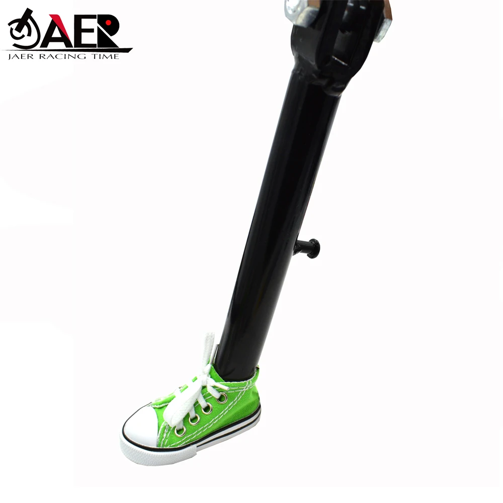 Motorcycle Bicycle Foot Support Small Shoes Electric Car Tripod Decor Motorcycle Side Stand Kickstand tripod Shoes Keychain