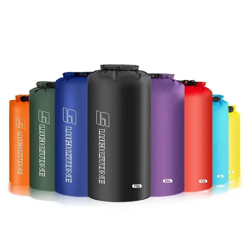 5/8/15/25/35/75L Waterproof Dry Bag Sack Ultralight Drifting Swimming Clothes Storage Bag Rafting Kayaking Outdoor Sport Bag