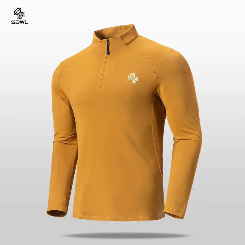 SBWL Men's High Quality Cycling Hiking Outdoor Sports Long Sleeve T-Shirt Leisure Speed Dry Running Fitness Sports Clothing Tops