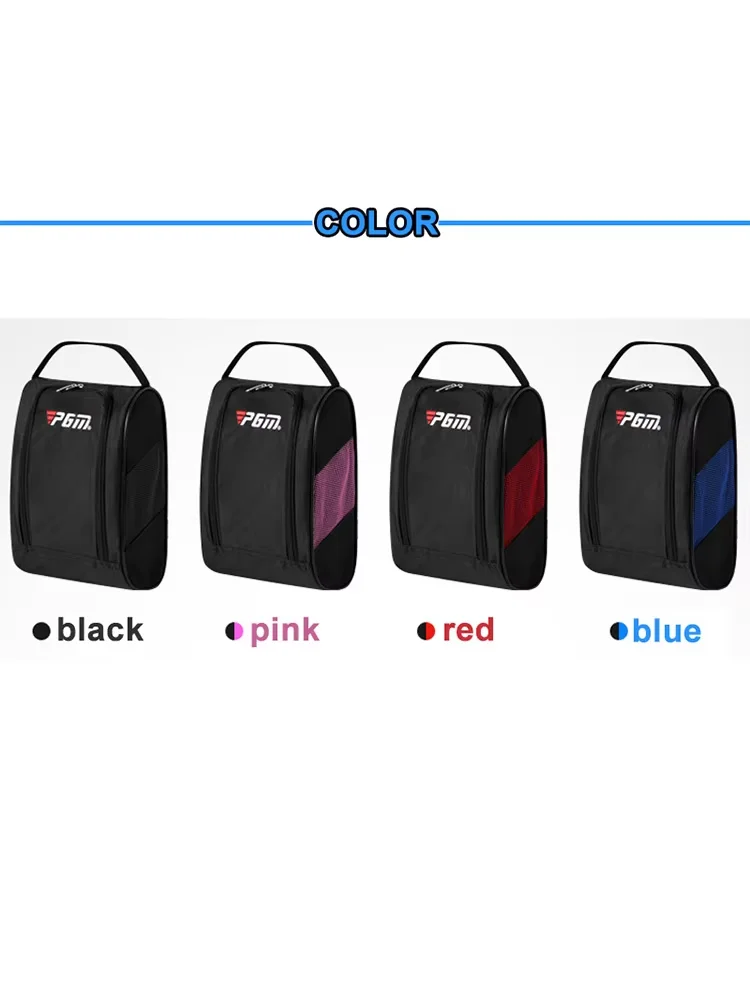Golf Shoes Bags Mini Nylon Storage Pouch Travel Bag for Men Women with Top-handle Zippered Sport Supplies