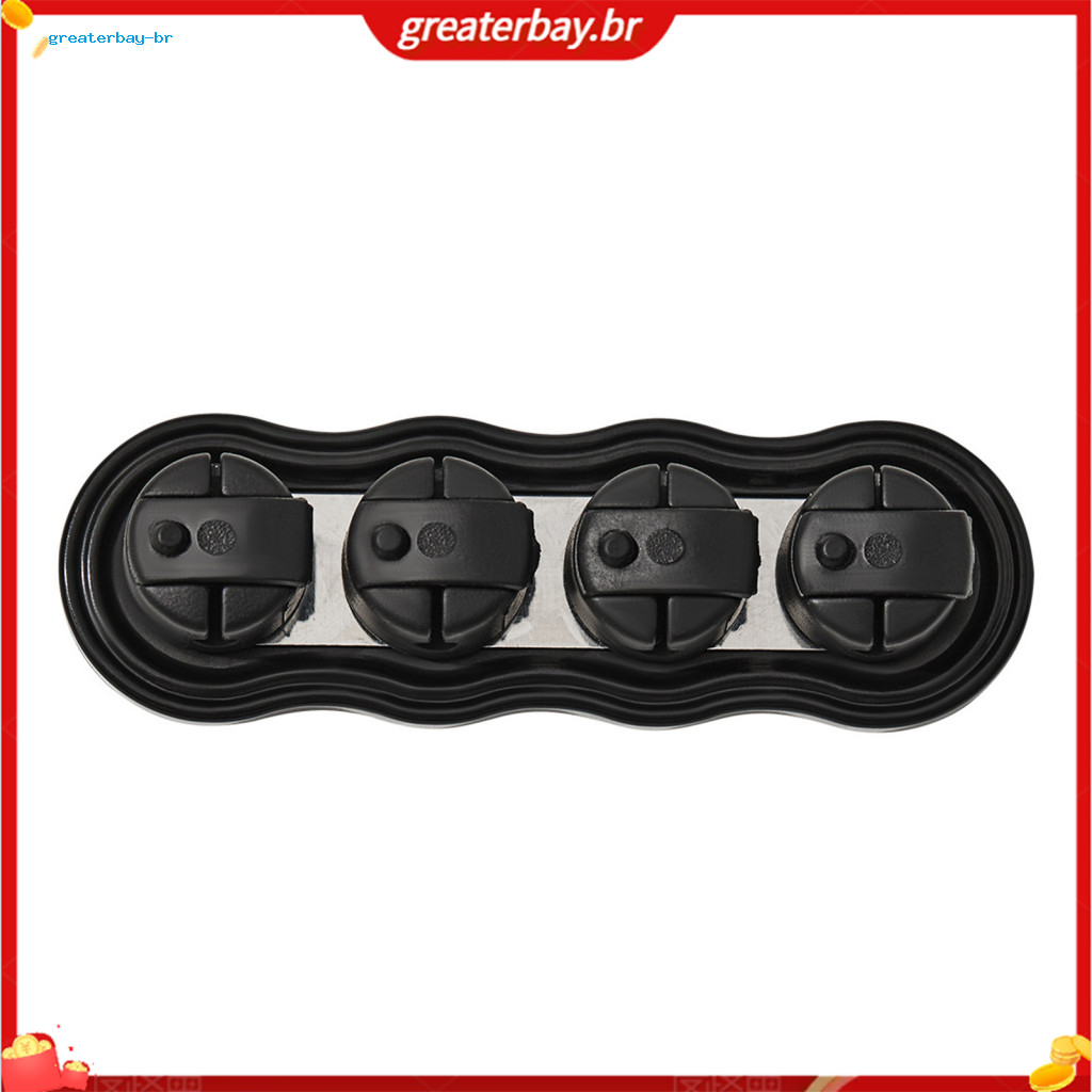 Magnetic Cord Holder 4 Slots – Adhesive Desk Cable Organizer Wire Management Clip Charging Keeper for Home Office Tidy
