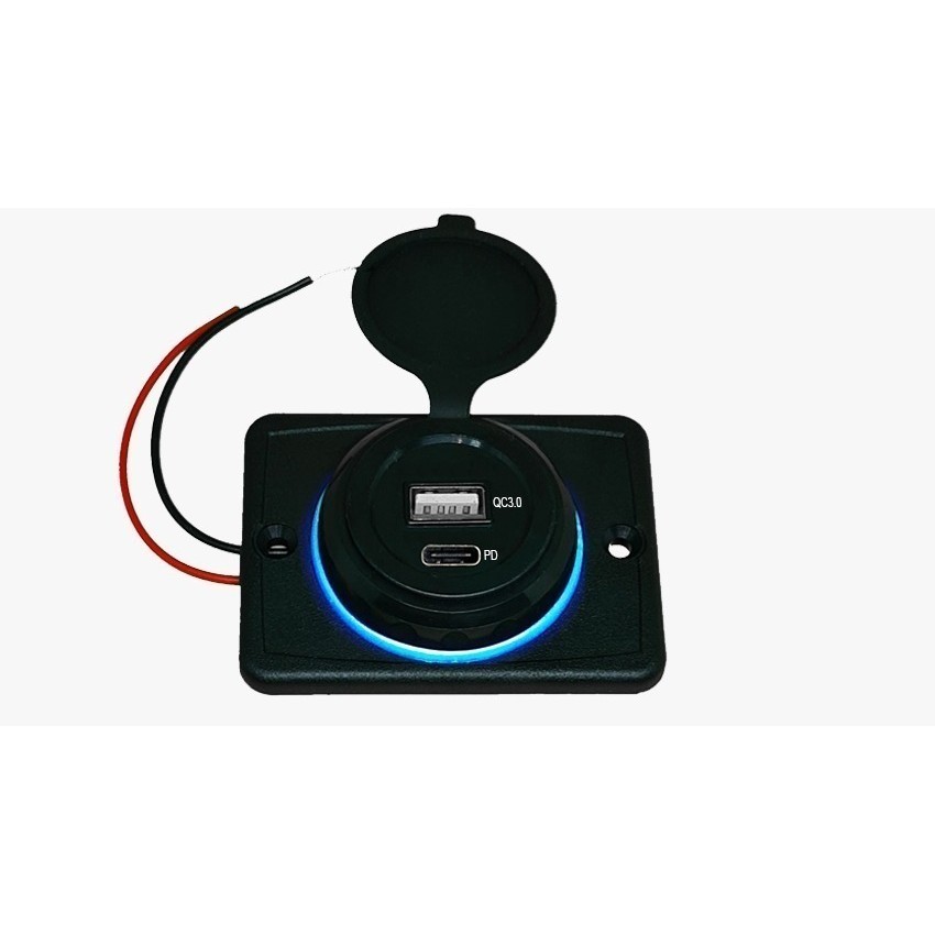Carregador de Celular Automotivo 1 USB + 1 USB Power C/ Moldura - RS-1113U BR