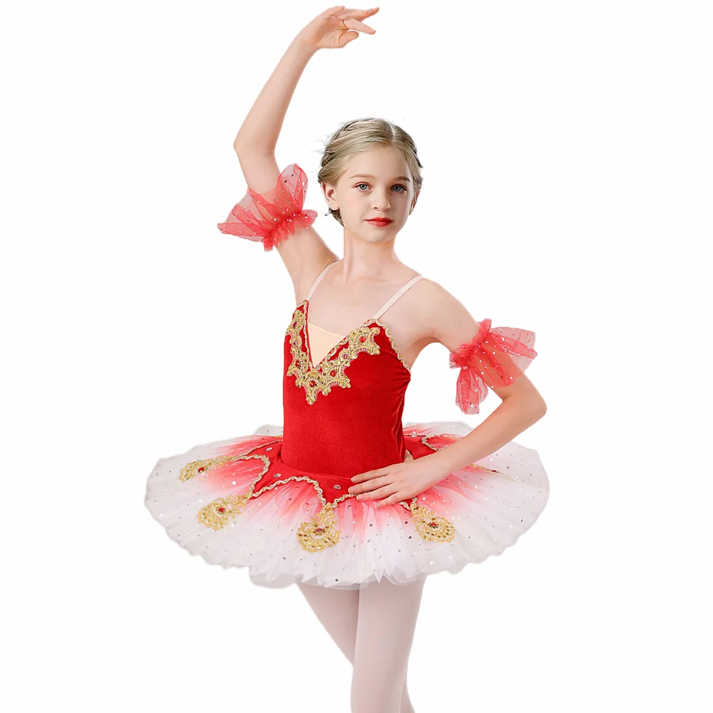 Children's Ballet Skirt Girls' Dance Skirt Disc sequin Ballet Performer Costume Program Performance Dress