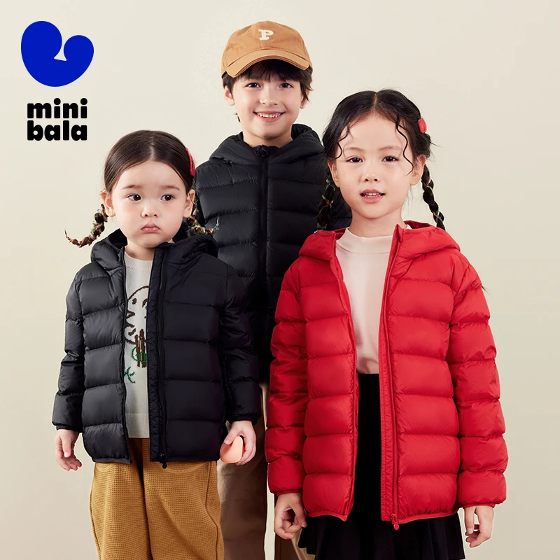 Mini Bala 2025 Kids Down Jacket Lightweight Warm Winter Coat, Windproof Waterproof Parka for Boys Girls Outdoor Snow Jacket