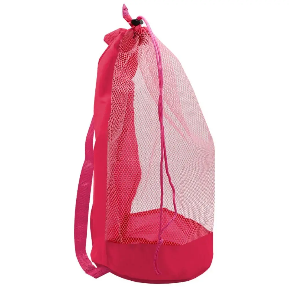 Large Capacity Beach Bag Foldable Portable Swimming Backpack Fast Dry Adjustable Clasp Mesh Storage Bag Outdoor Camping