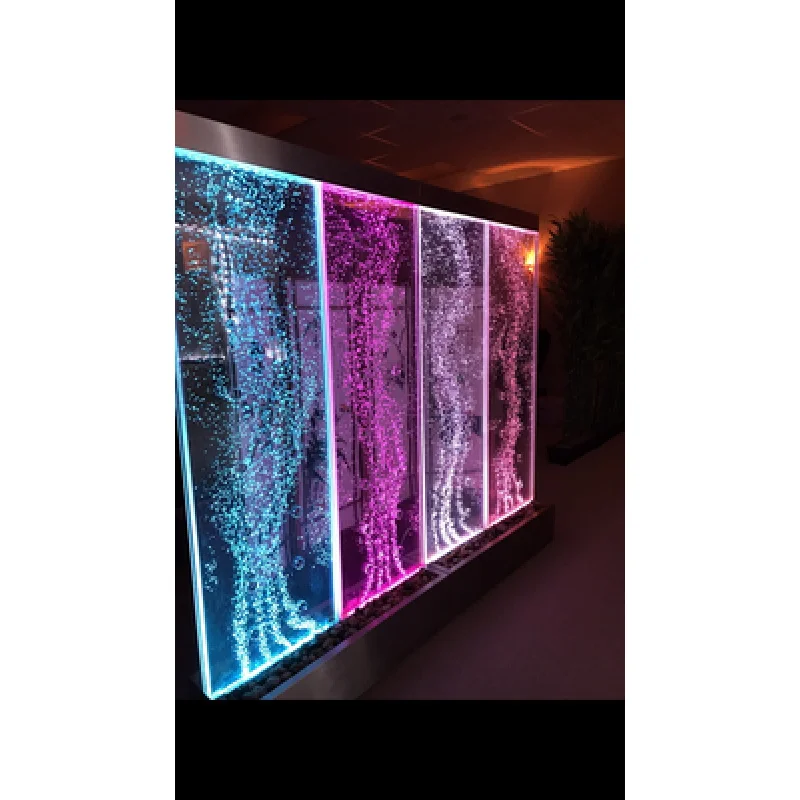 custom.Stainless Steel Luxury Waterfall  Bubble Wall Decorative RGB Lights Indoor Fountain Office Home Shop Decora