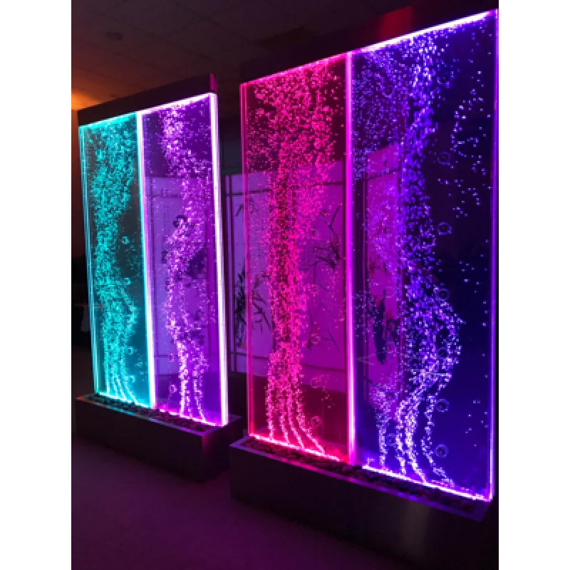 custom.Stainless Steel Luxury Waterfall  Bubble Wall Decorative RGB Lights Indoor Fountain Office Home Shop Decora