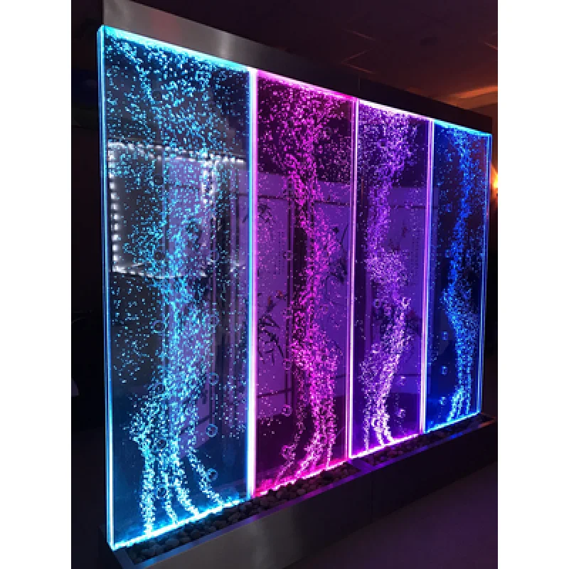 custom.Stainless Steel Luxury Waterfall  Bubble Wall Decorative RGB Lights Indoor Fountain Office Home Shop Decora