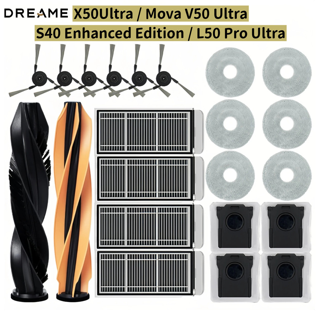 Dreame MOVA V50 Ultra/X50 Master/L50 Pro L40S Kit De Substituição De Aspirador De Pó Com Filtro De Escova Principal Mo