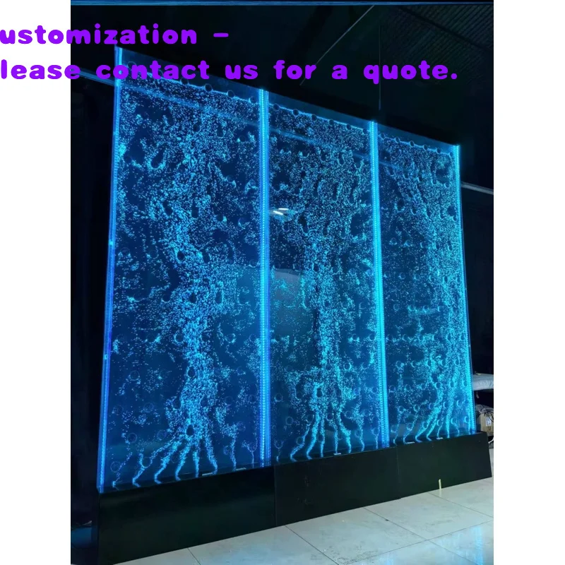 custom.Panel Waterfall Wide Color Changing Bubble Wall Panel Fountain Bubble Wall RGB Remote Control Office Home Shop Decoration